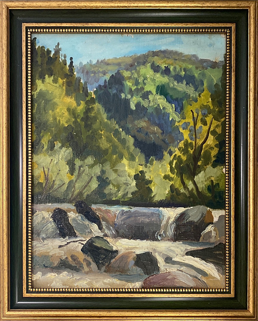 Картина "Горная река" Ш.А.Якубов 1972 г.