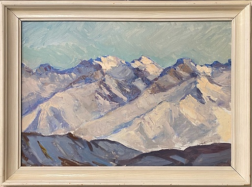 Картина "Горы Киргизия" Ш.А.Якубов. 1980-е гг.